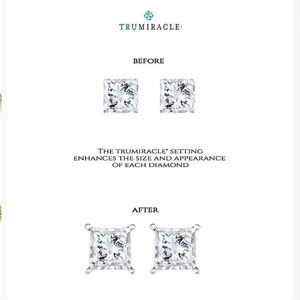 TruMiracle Diamond Stud Earrings  (1 ct. t.w.) in 14kYellow